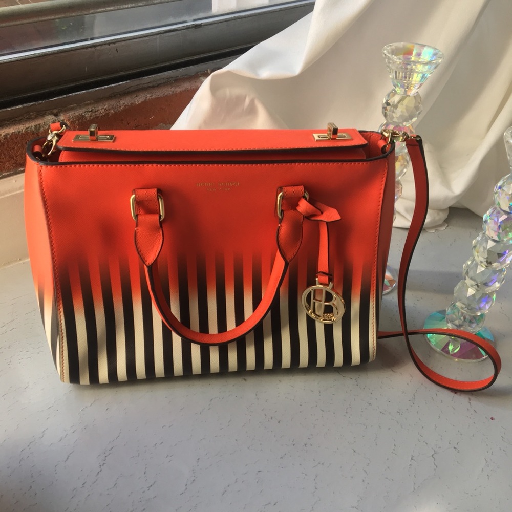 Henri Bendel west 57th turnlock key satchel bag